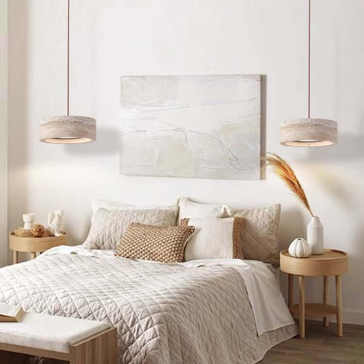 LED Pendellampe i Sten, 20cm