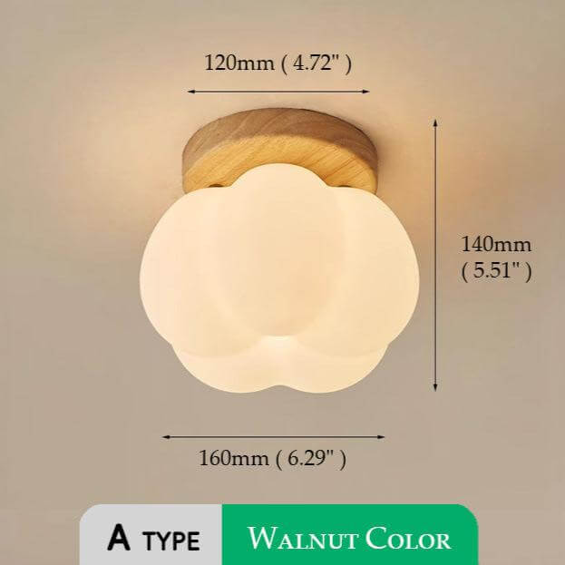 Græskarformet LED Loftlampe - 16cm