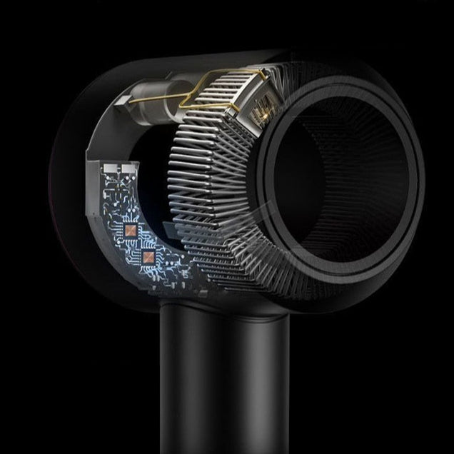 "Hårtørrer i pink med ergonomisk design, skånsom tørring og avanceret teknologi for glansfuldt og sundt hår."