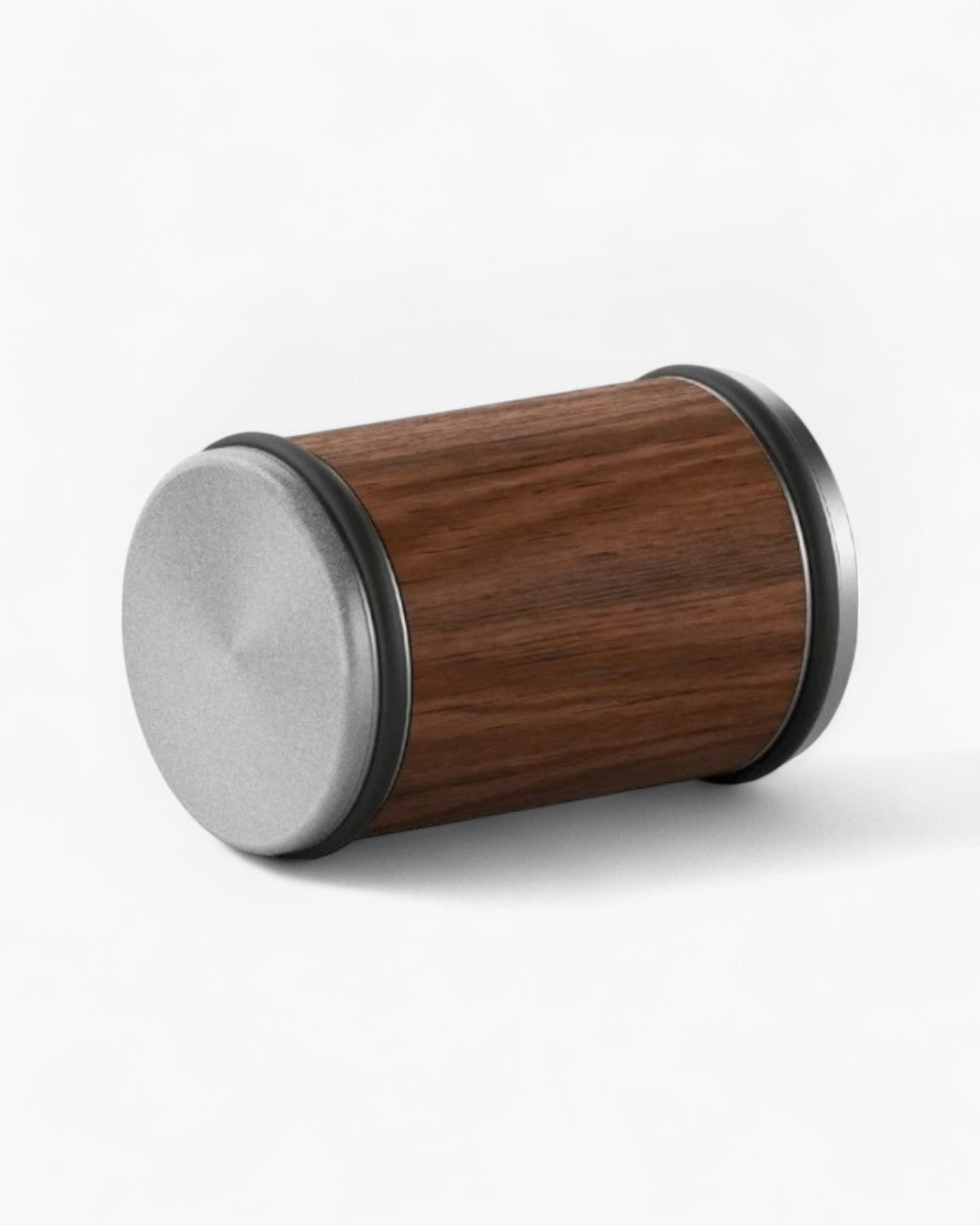 Rullende knivsliber, kompakt design, stilfuld sort og hvid finish, ideel til professionel og amatør knivslibning.