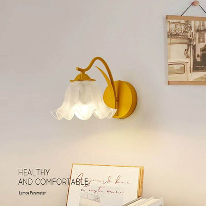 Elegant Retro Blomster Væglampe