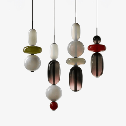 Farverig Glas Pendel - Moderne Designlampe
