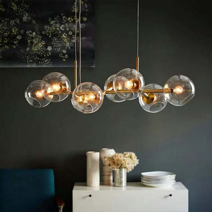 Elegant Lysekrone med Glaskugler