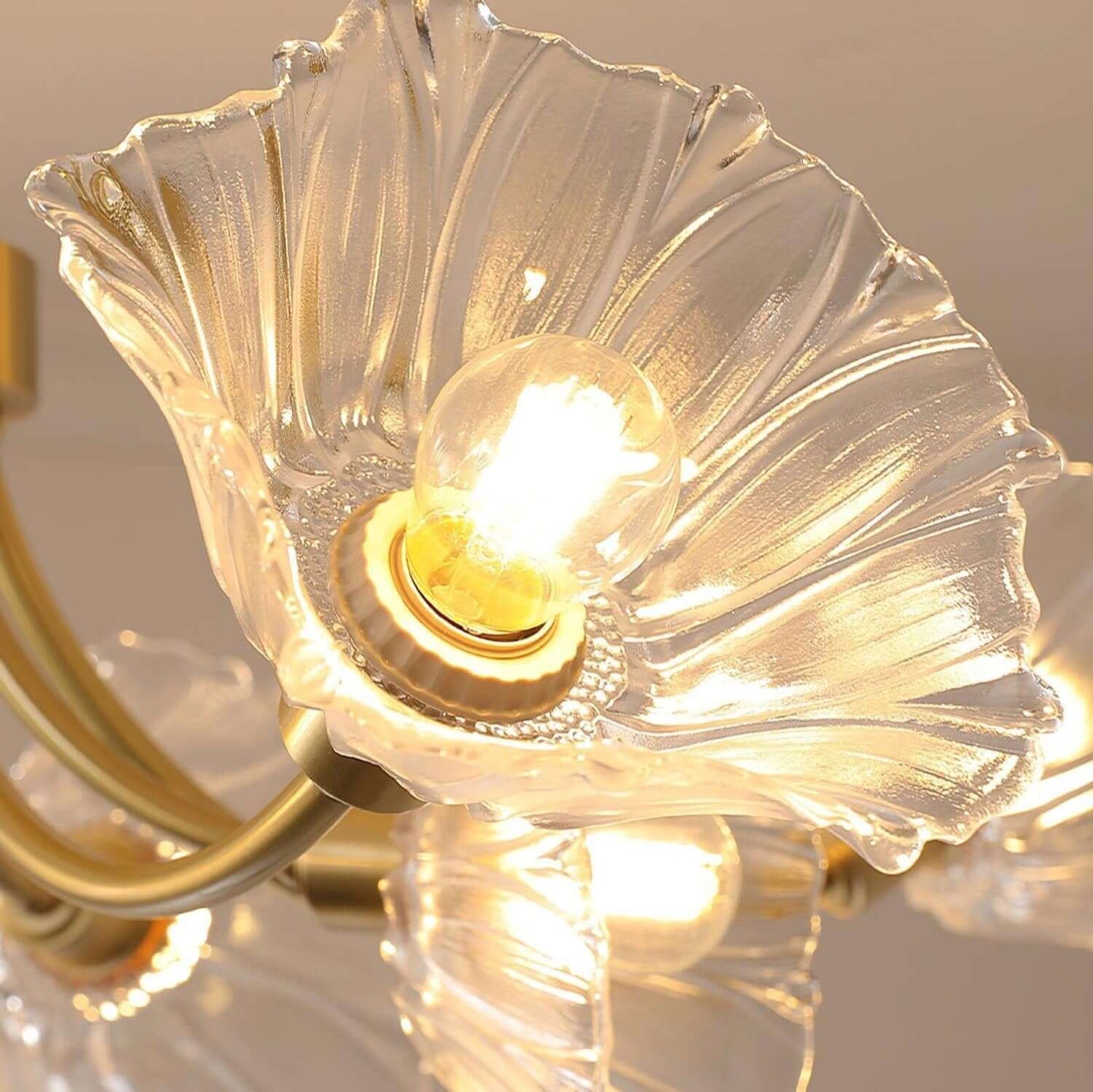 Elegant Blomsterglas Lysekrone