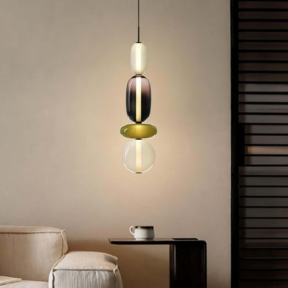 Farverig Glas Pendel - Moderne Designlampe