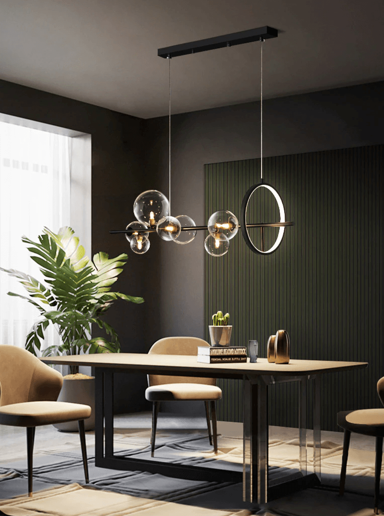 Elegant Boblelysekrone i Glas