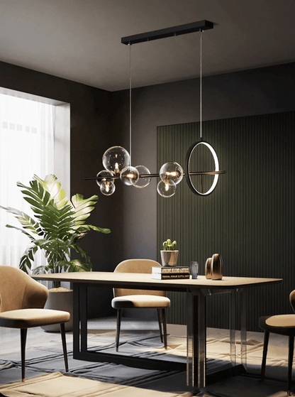 Elegant Boblelysekrone i Glas