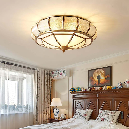Loftslampe i Tekstureret Glas