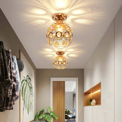 Luksus Guld Kugle Loftslampe | Elegant Design