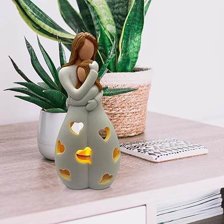 Romantisk LED Bordlampe i Beige