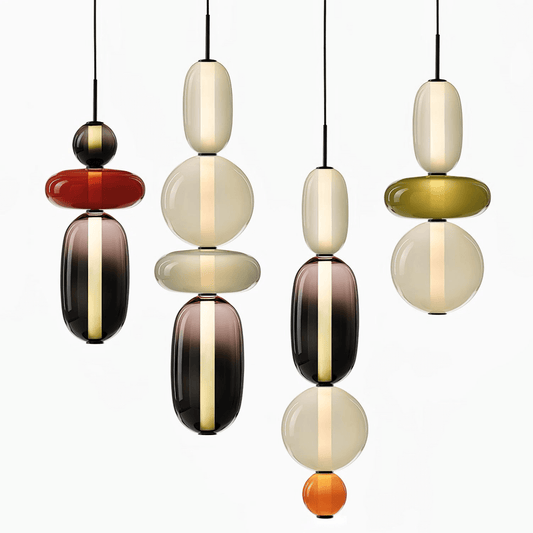 Farverig Glas Pendel - Moderne Designlampe