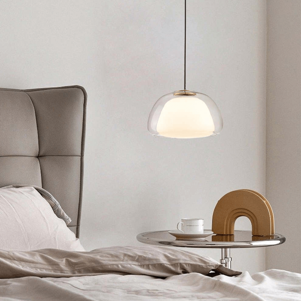 Elegant Jelly Pendellampe i Mælkeglas