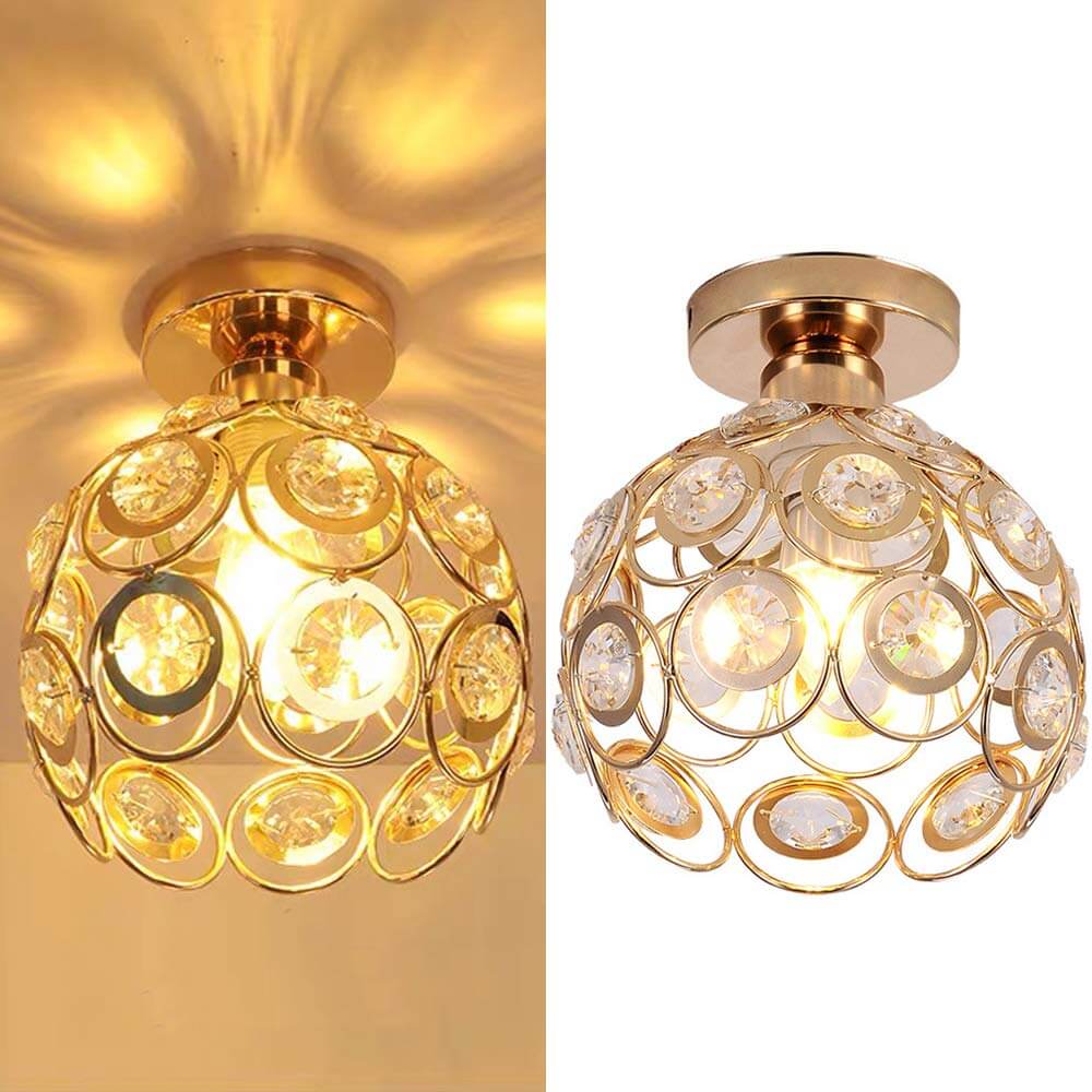 Luksus Guld Kugle Loftslampe | Elegant Design
