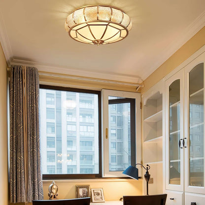 Loftslampe i Tekstureret Glas