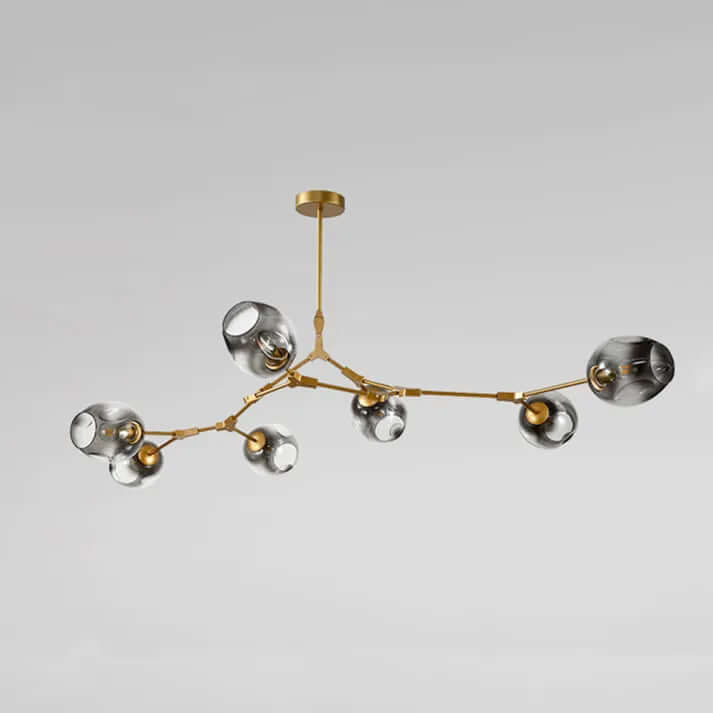 Moderne Sputnik Lysekrone i Bobleglas