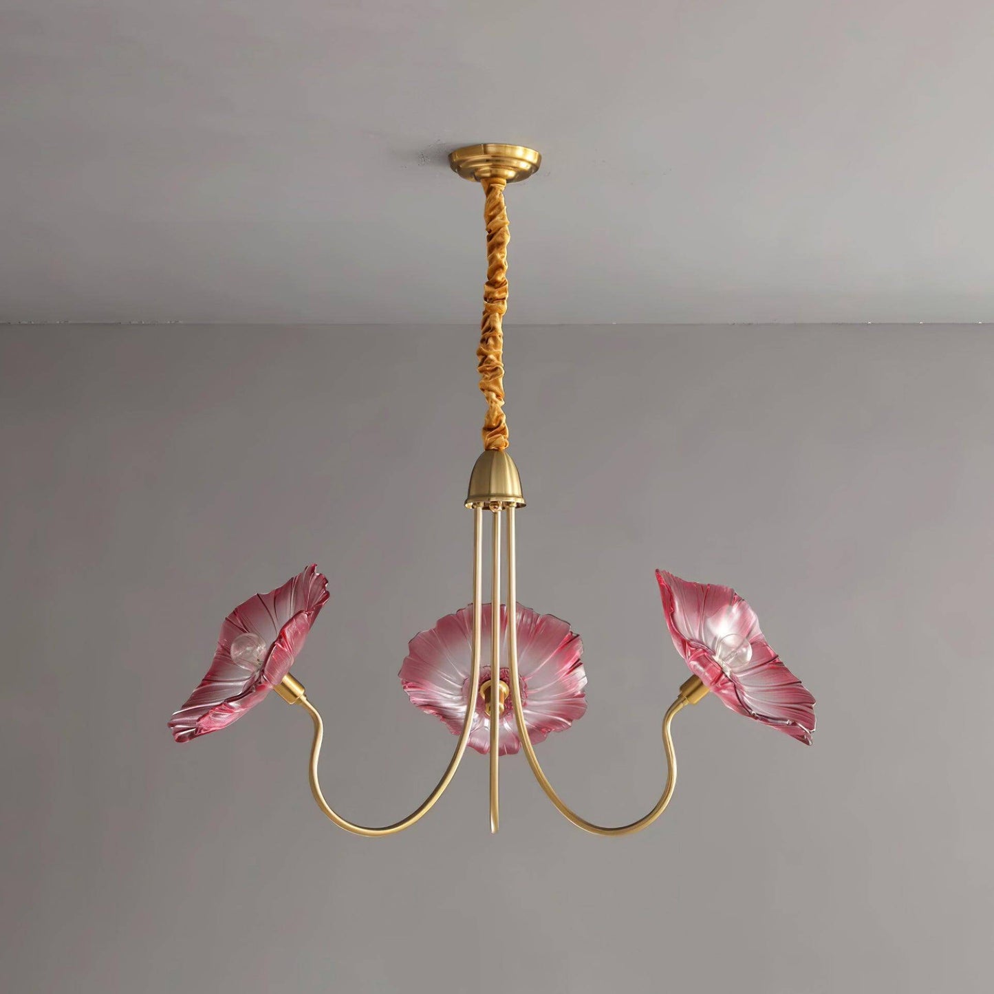 Elegant Blomsterlysekrone i Glas