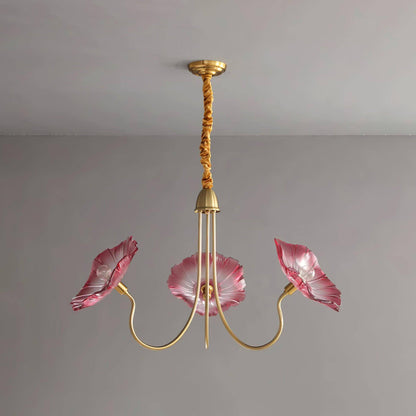 Elegant Blomsterlysekrone i Glas
