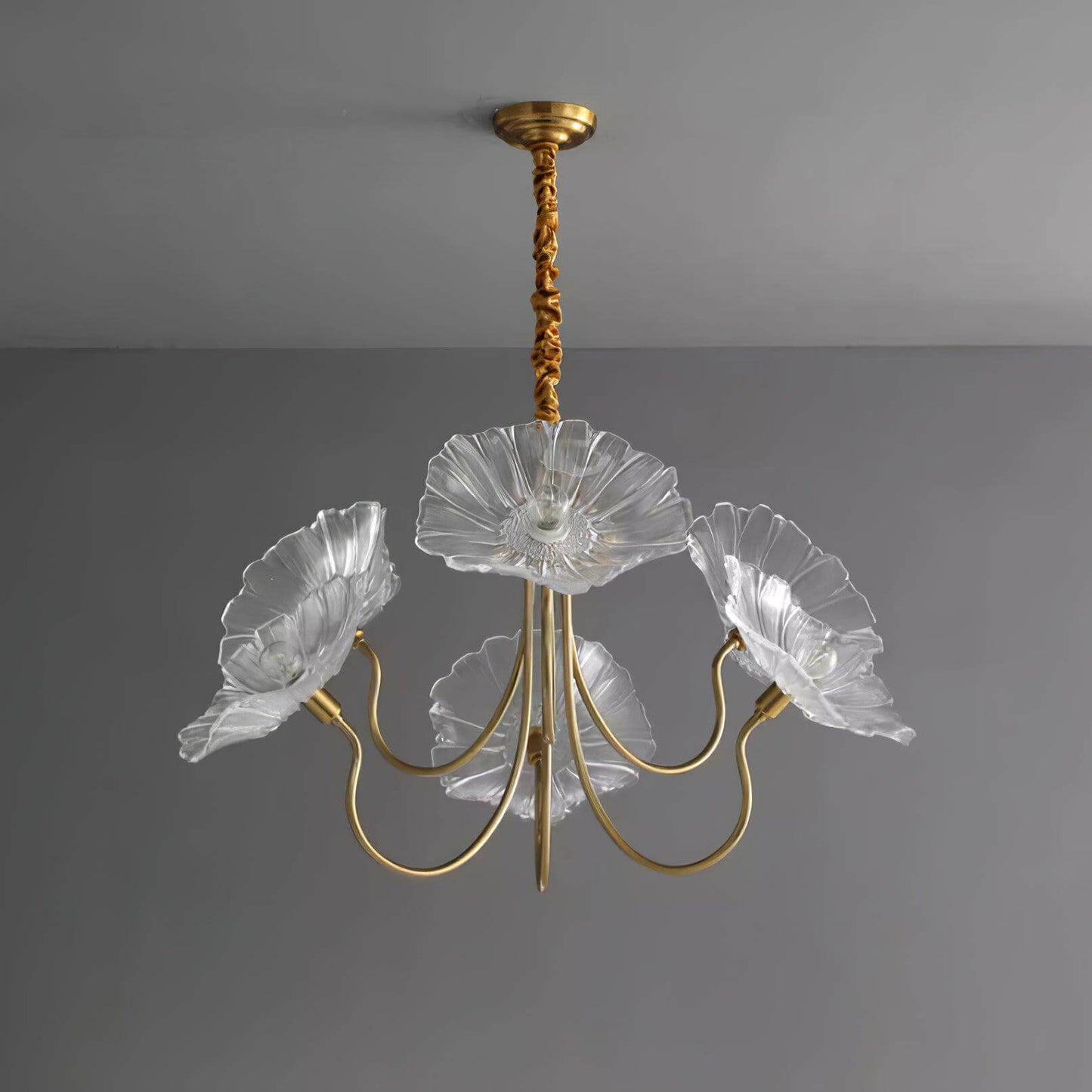 Elegant Blomsterlysekrone i Glas