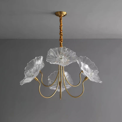 Elegant Blomsterlysekrone i Glas