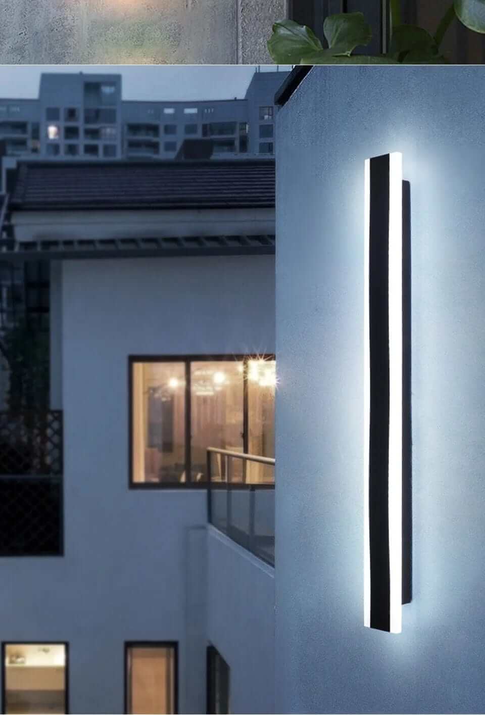 LED Væglampe i Stribet Design