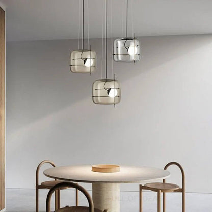 Elegant Glas Pendellampe - 30cm