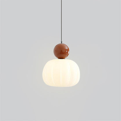 Elegant Græskarformet Pendellampe - 14cm