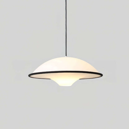 Moderne UFO Pendellampe i Akryl & Metal - Ø45cm