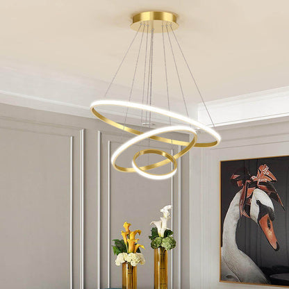 Moderne LED Loftslampe med 3 Ringe, Dæmpbar