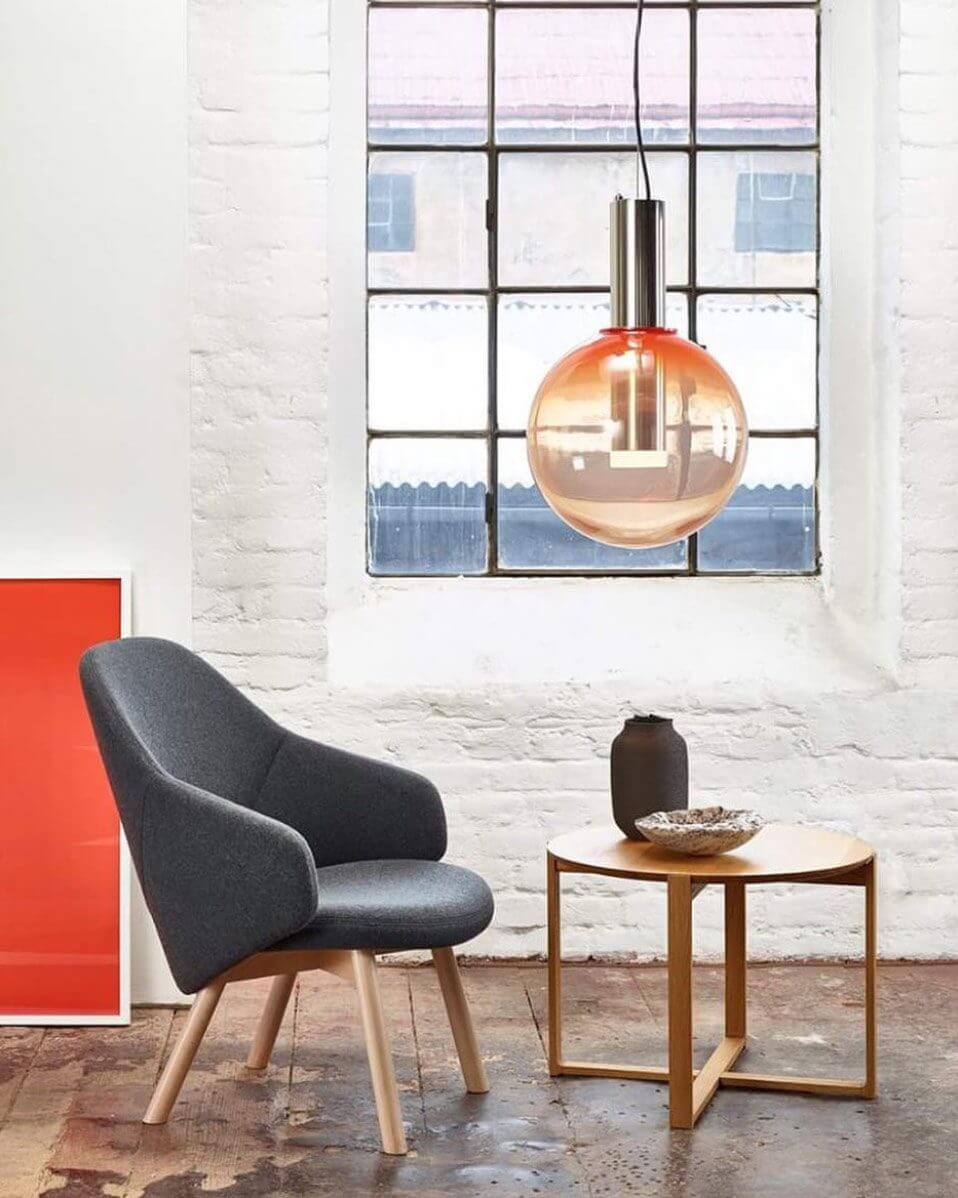 Elegant Pendel Lampe i Glas & Metal - Isabel