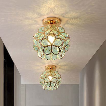 Elegant Blomsterglas Loftslampe