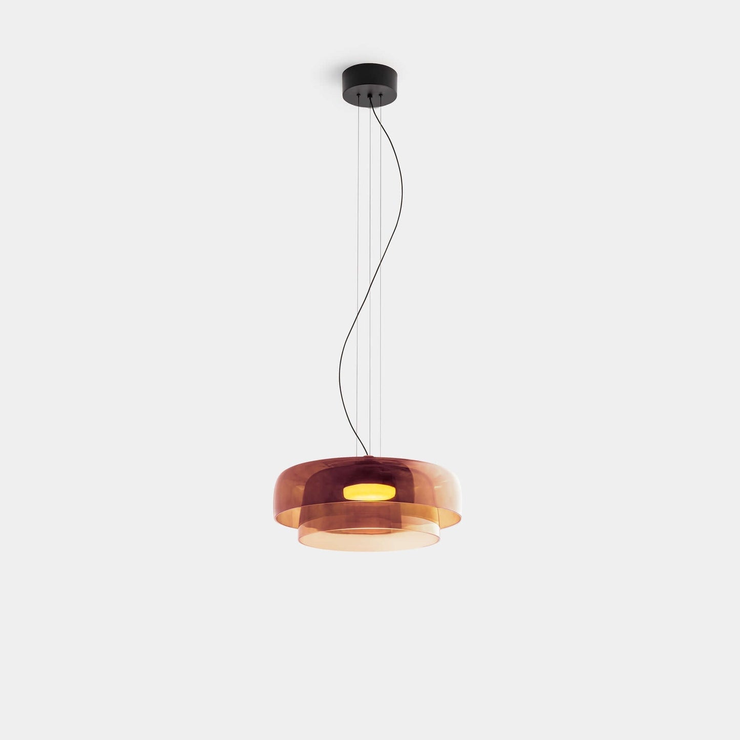 Elegant Glasloftlampe med LED | Justerbar