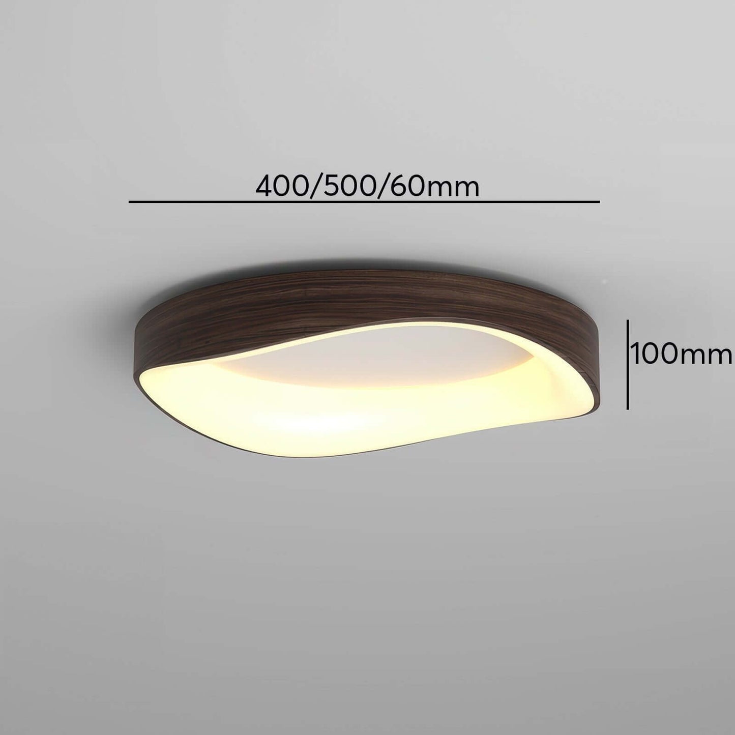Moderne LED Loftslampe i Trædesign - 40/50/60cm