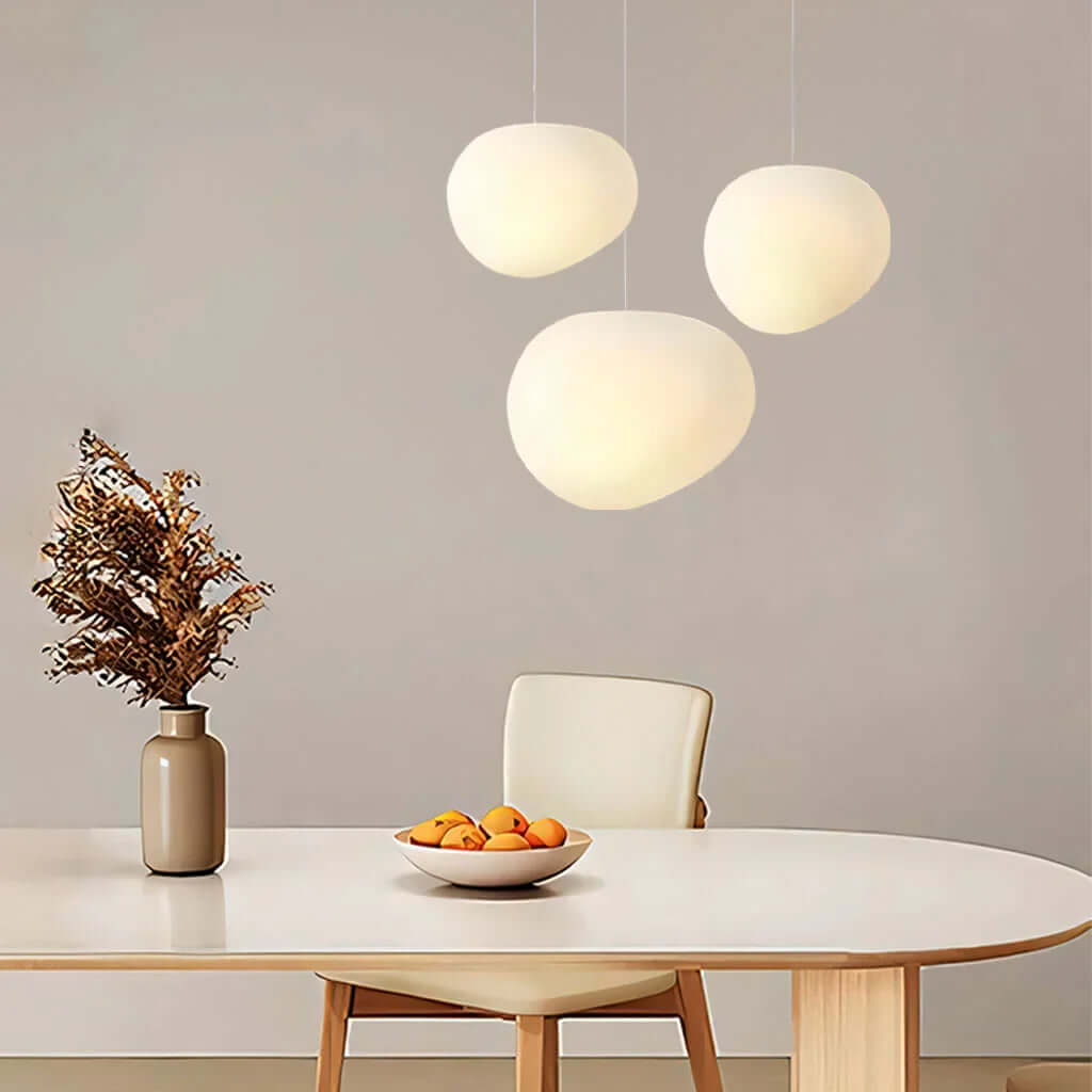 Hvid Pebble Pendel - Elegant Designlampe