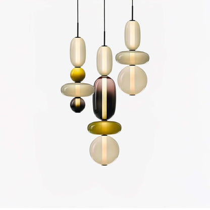 Farverig Glas Pendel - Moderne Designlampe