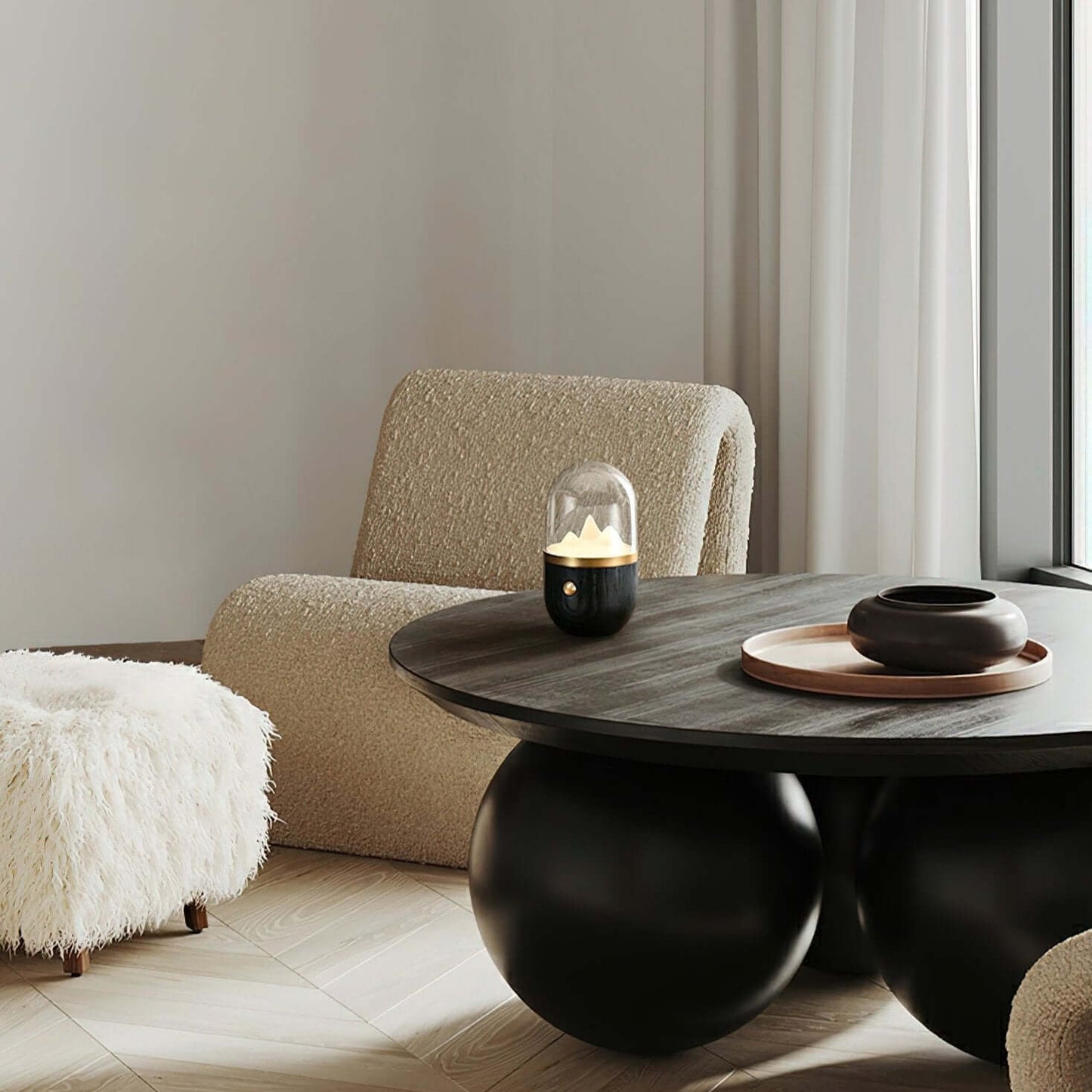 Stemningsfuld Bjergtop Natlampe