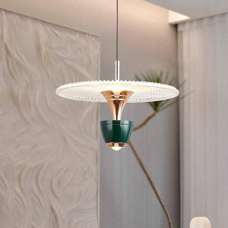 Moderne LED-Pendellampe, Diskformet Design