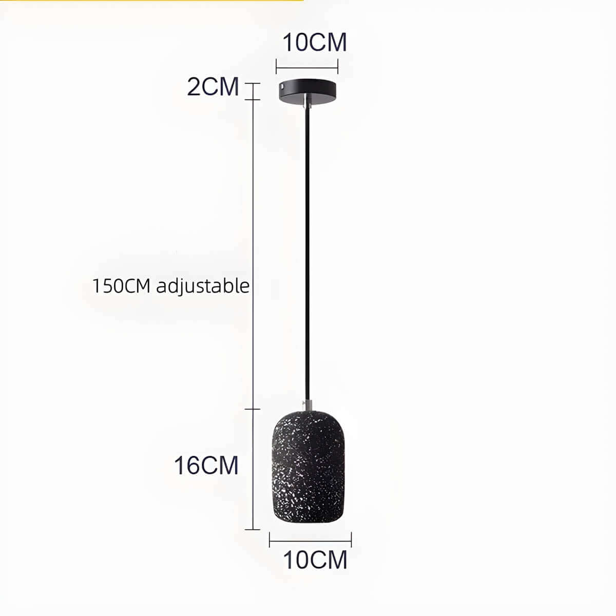 Moderne Cement Pendellampe - Dia 16cm
