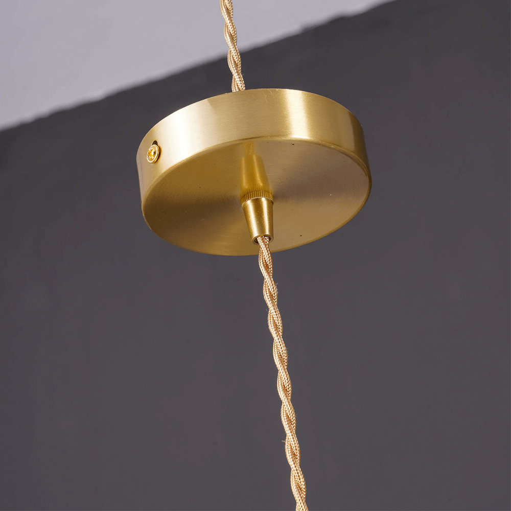 Elegant Hibiscus Pendel Lampe i Messing og Glas