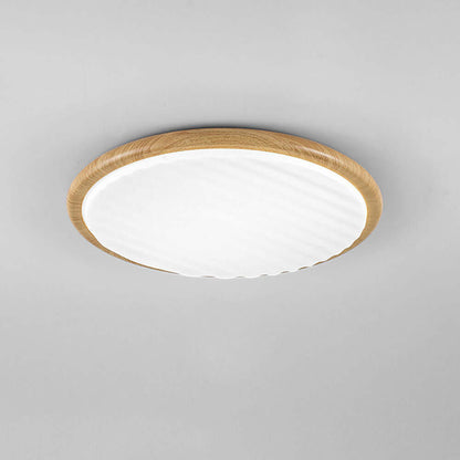 LED Loftlampe Rund Trædesign - Soveværelse