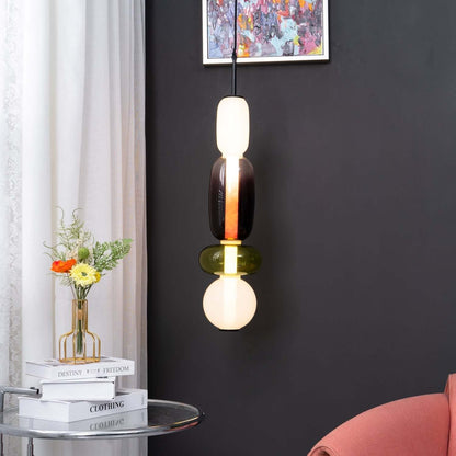 Farverig Glas Pendel - Moderne Designlampe