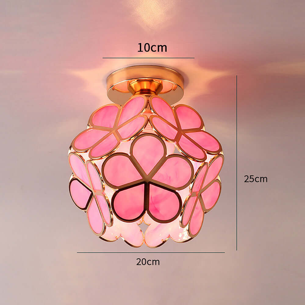 Elegant Blomsterglas Loftslampe