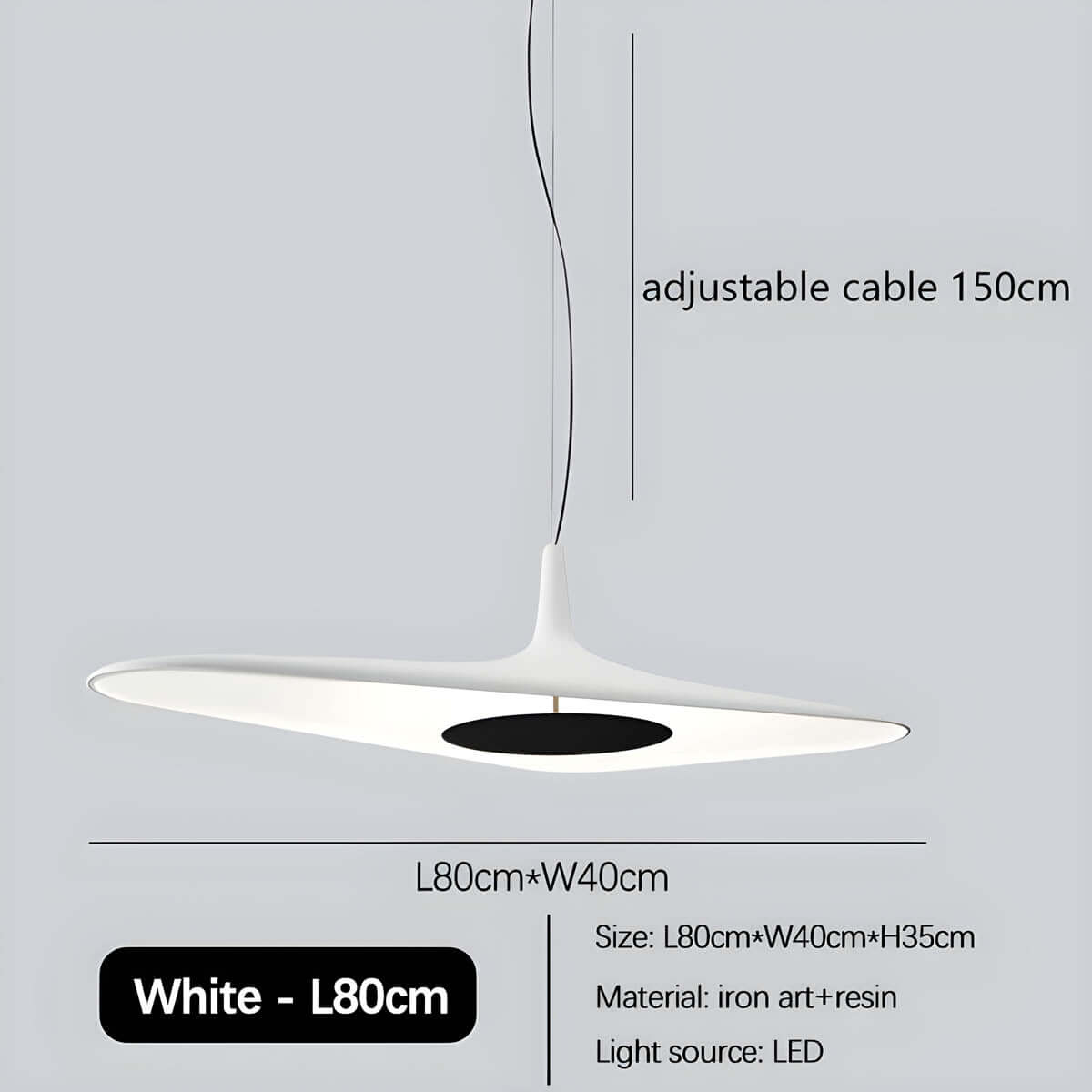 Designer Pendellampe 60/80cm - Unik Harpikslampe