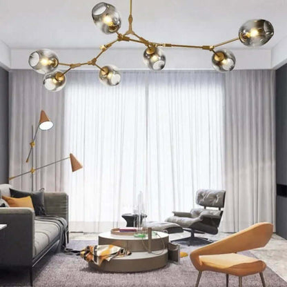 Moderne Sputnik Lysekrone i Bobleglas