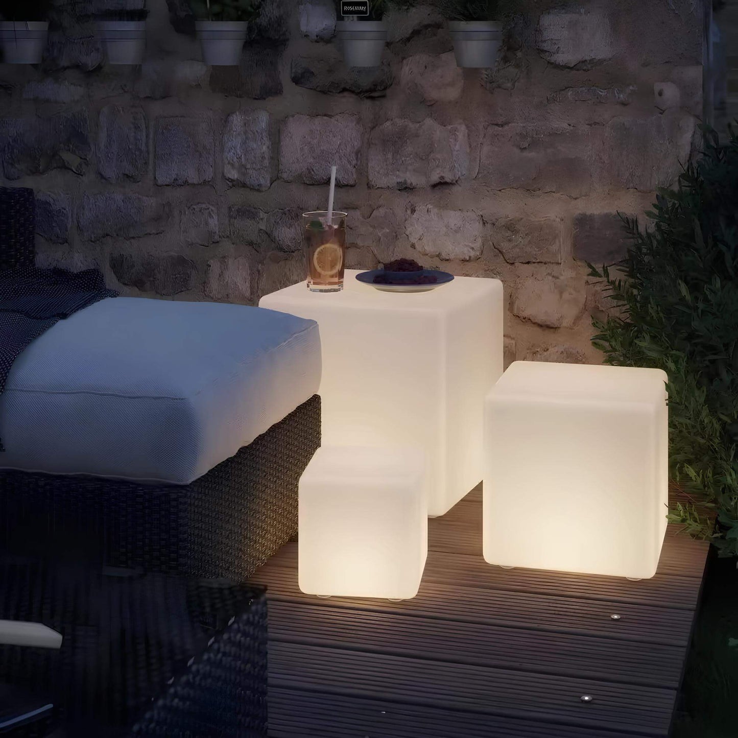 Kubisk LED Have- og Terrassalampe