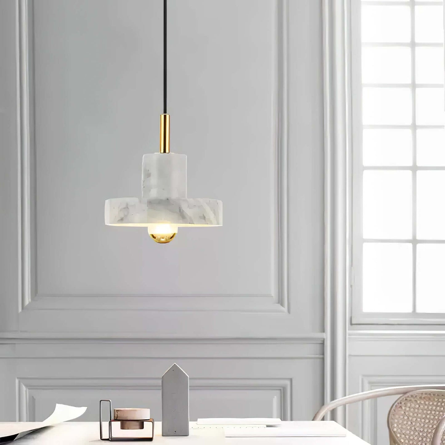 Elegant Marmor Pendellampe - Dia 18cm