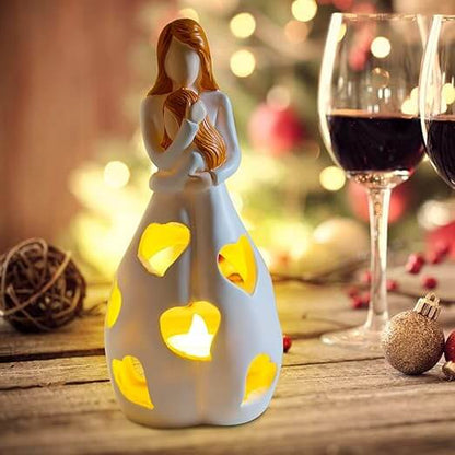 Romantisk LED Bordlampe i Beige