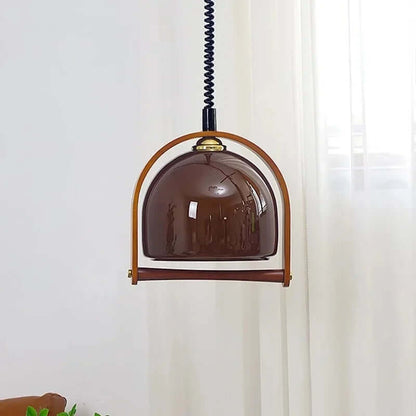 Vintage Træ Pendellampe - 30cm