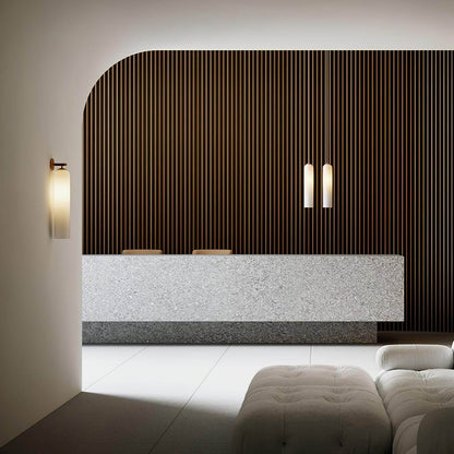 Elegant Kunstglas Lampe - Dia 10cm x H 48cm