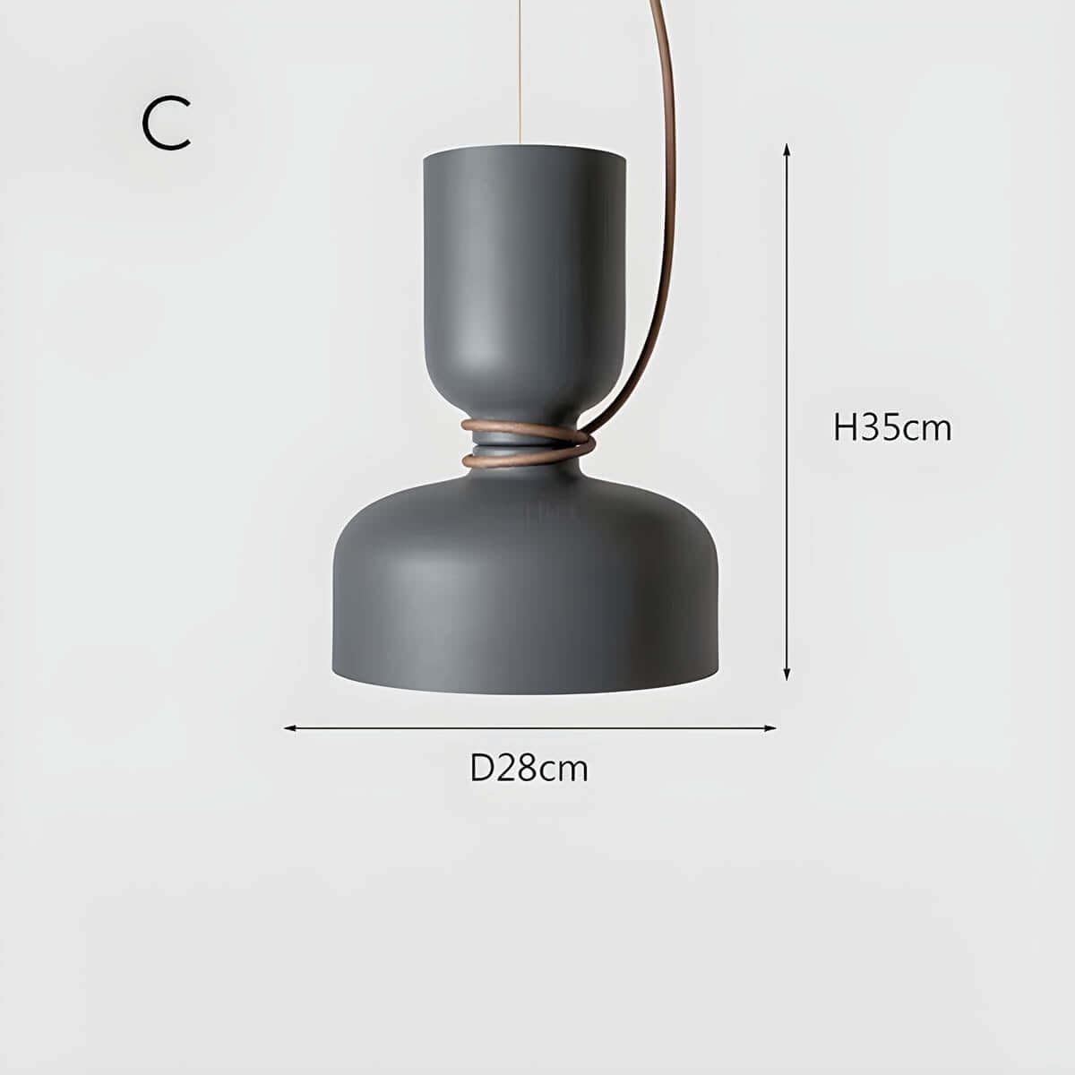 Geometrisk Pendellampe i Sort, Hvid & Grå