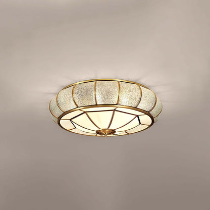 Loftslampe i Tekstureret Glas
